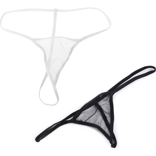 Women Sexy Transparent Thongs G-String Sheer V-String Lingerie Panties Underwear