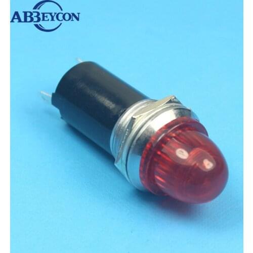 ZS57 red button 2pin 5mm 16mm Dia pilot light indiactor light