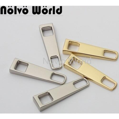 10-50 pieces 4 colors 34*7mm zipper sliders for clothing suitcase zipper tape bag zipper pull purse hardware