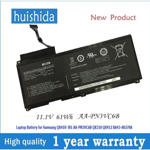 11.1V 61Wh AA-PN3VC6B New Laptop battery for samsung SF310 SF410 SF510 QX310 QX410 QX410-J01 QX510 BA43-00270A seri
