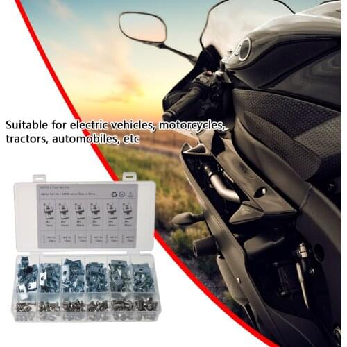 180pcs M4 M5 M6 Car Mounting Fastener Clips Screw Assorted Kits U Shaped Chimney Nut for Motorcycle Automobile Car Replacement