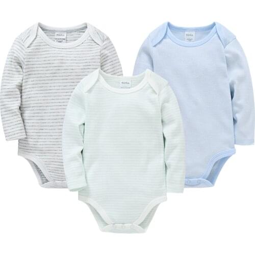 Infant Baby Girls Bodysuit 3PCS Newborn Baby Girl Boys Clothes Body Long Sleeve 100% Cotton Babys Underwear Pajamas