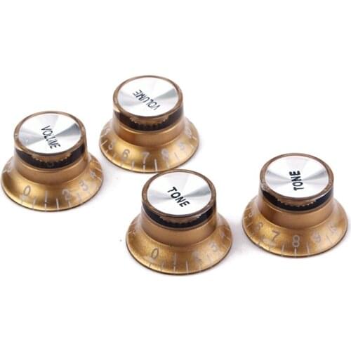 4 Pcs Speed Control Knobs 2 Tone 2 Volume for Gibson LP SG Guitar Golden Knobs Guitar Accessories