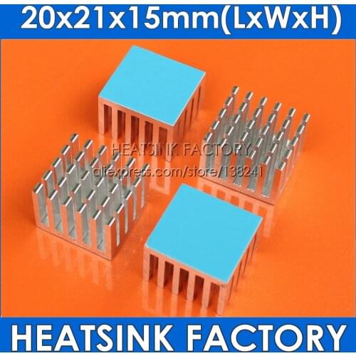 HEATSINK FACTORY 5pcs 20x21x15mm AluminumHeat Sink Chipset Radiator Cooler With Thermal Heat Dissipation Trans