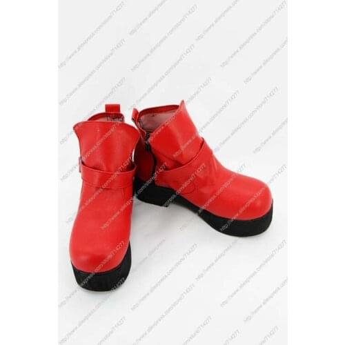 Free shipping Custom cheap Red school uniform Sakura Shoes from Cardcaptor Sakura Cosplay Halloween
