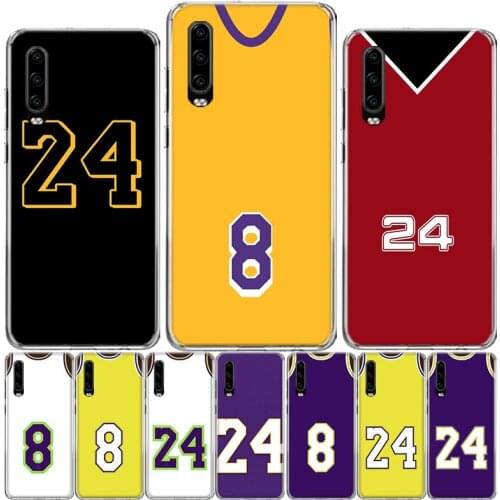 Basketball numbers 8 24 Phone Case For Huawei P40 P30 P20 P10 Mate 10 20 30 Lite Pro P Smart Z 2018 Plus 2019 Cover Shell Coque