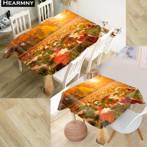 Custom LeavesTablecloth Decorations Home Rectangular Party Table Covers Office Plain More Size Kitchen Dining Table