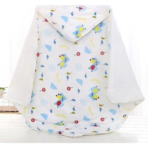Newborns Baby Blankets Wrap Soft Cotton Swaddle Baby Sleeping Bags Infant Boy Wrap Sleepsack Swaddling Baby Cart Hoodie Blankets