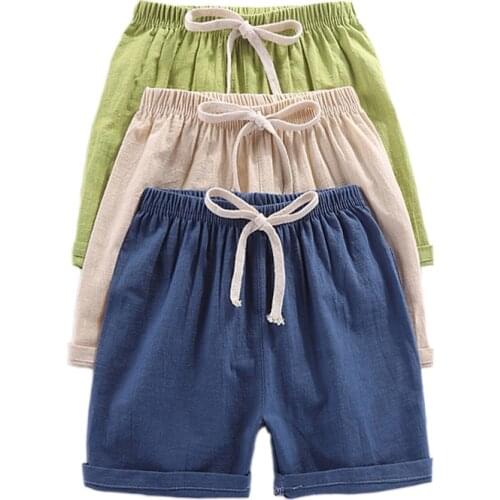 Baby Girl Shorts Pants for Boys 3-8Y Solide Cotton Casual Pants Girls Summer Beach Short Kids Clothing Toddler Children Shorts