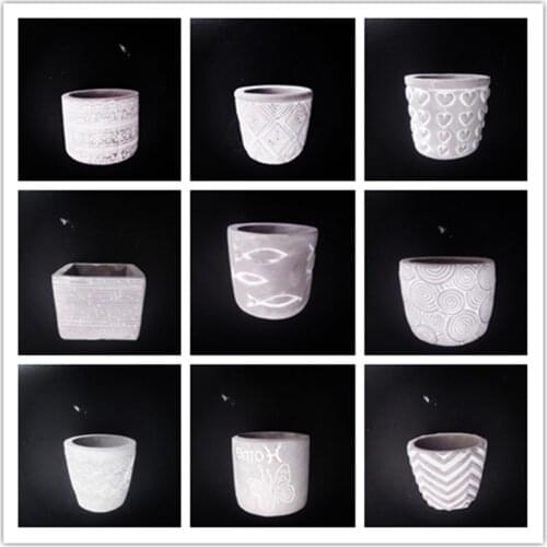 Geometry Angle Pot Mold Desk Decoration Pen Container Flower Planting Succulent Cactus Planter Concrete Cement Silicone Molds