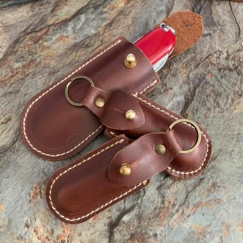 Handmade Leather Case for Swiss Army Knife 58mm, 91mm