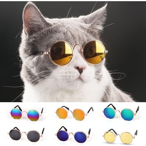 Lovely Pet Cat Glasses Dog Glasses Pet Products Cat Toy Dog Sunglasses Photos Props Cat Summer Accessoires Pet Round Glasses