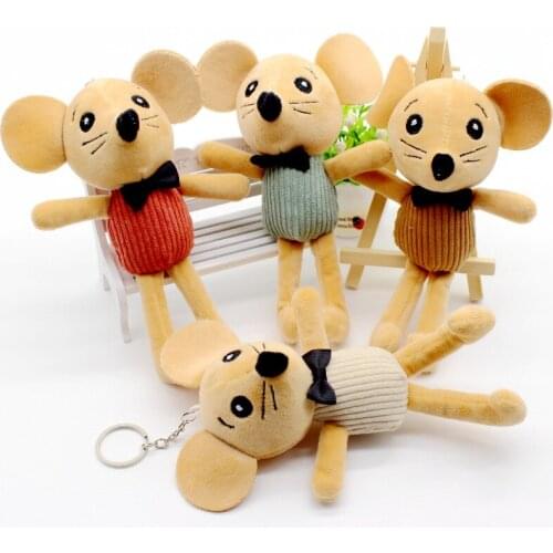 Lovely Pendant 16cm plush Cartoons Dancing mouse Favorite decoration toy stuffed soft kids doll christmas festival wedding gift