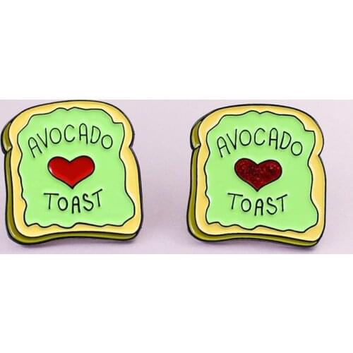 Matcha toast pastry love enamel fashion brooch cake shop pastry chef couple jewelry denim clothing backpack badge gift Broche