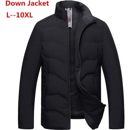 Big size 10XL 8XL 6X reversible down jacket men brand-clothing ultra light packable duck down Jacket male ultra thin top quality