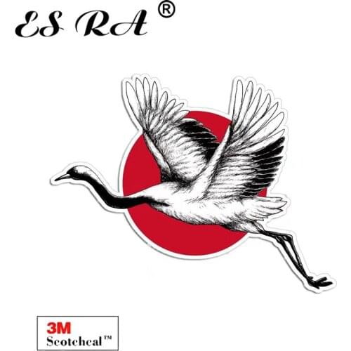 Stickers on Car Laptop Decals Vinyl Japanese Crane Pegatinas Waterproof 3M Matt for Helmet Pitcher Luaggage Wall Fridge Home