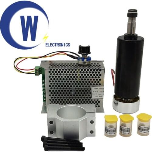 Machifit ER11 Chuck CNC 500W Spindle Motor with 52mm Clamps and Power Supply Speed Governor