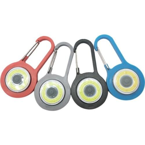 Portable LED Flashlight Carabiner Lamp Keychain Light Torch Lamps 3 Modes Emergency Camping Tent Lamp Pocket Backpack Outdoor