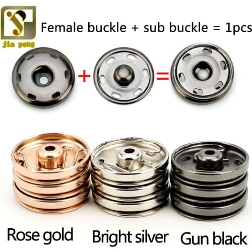 New (10 pcs pack) Dark buckle hand sewing Clothing Leather Buttons Decorations 15mm to 25mm Metal silver Golden Gun Black Roun