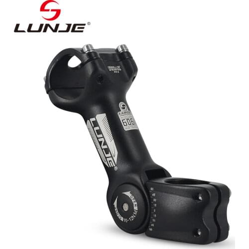 LUNJE Adjustable Bicycle Stem Riser XC BIN MTB Mountain Road Bicycle Adjustable 60 Risers 90/110 / 130mm 25.4 / 31.8mm