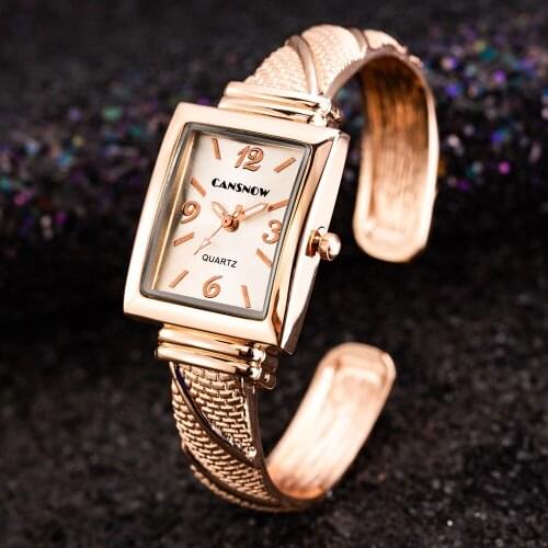 Women Luxury Rectangle Quartz Watch 2020 New Stylish Rose Gold Bracelet Ladies Fashion Casual Dress Saat Gift Clock Reloj Mujer
