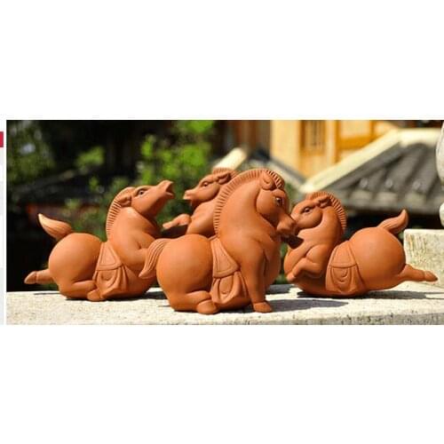 Handwork hantang pet immediately rich fine purple sand tea play ceramic setting tea accessories statues sculpture Home wedding