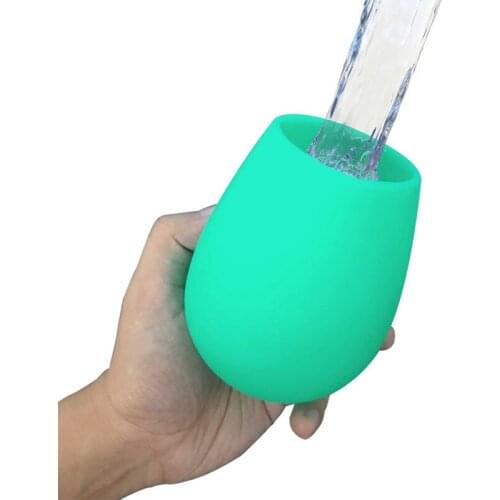 Silicone Wine Cup Portable Eco-friendly Anti-fall Anti-skid Water Cup Folding Colorful Beer Container For Outdoor Bbq Tea Beer