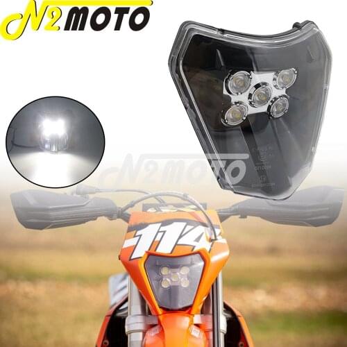 79614901000 Motocross LED Headlight for EXC Enduro xcw xc sx-f xc-w Six Days 125-450 690 LED Head Lamp Lighting E8 Dual Sport