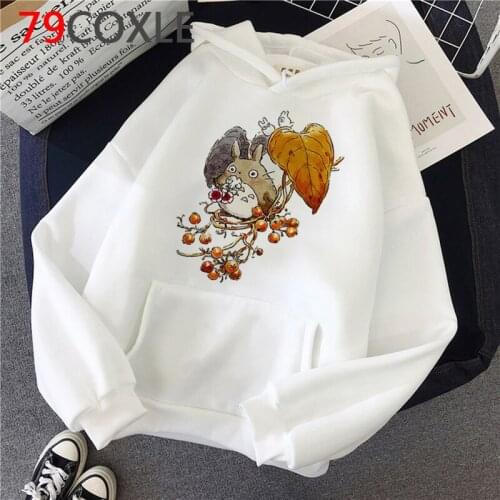 Totoro Studio Miyazaki Hayao hoodies women Korea printed Oversized graphic women pullover printed