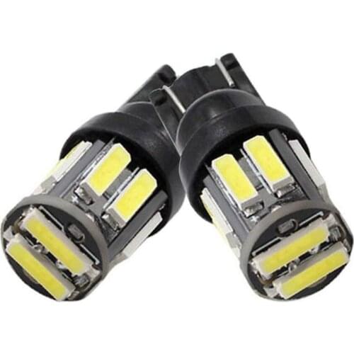 4pcs/lots Car T10 LED 194 168 W5W 10-7020 SMD Wedge Replacement Reverse Instrument Panel Lamp Bulbs For Clearance Lights Z2