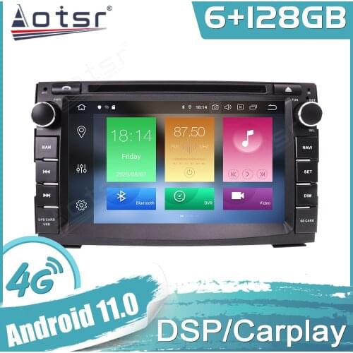 6+128G Android 11 For KIA VENGA CEED 2009-2017Car GPS Navigation Auto Stereo Multimedia Radio Video Player Carplay Tape Headunit