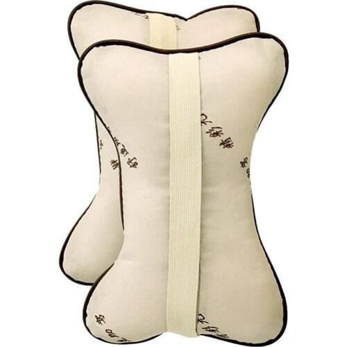 80%HOT 2Pcs Ergonomic Bone Auto Seat Head Neck Rest Cushions Headrests Car Pillows