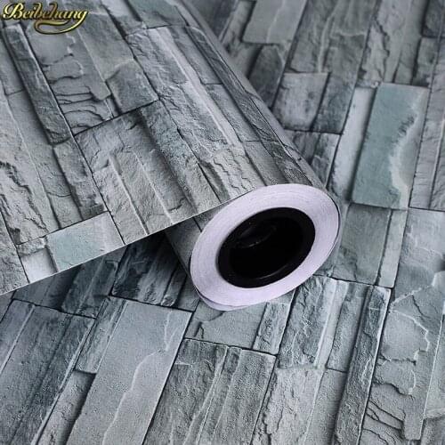 Beibehang 60X500cm Waterproof Self-adhesive brick Wallpaper for kitchen PVC sticker waterproof wall paper living room home decor