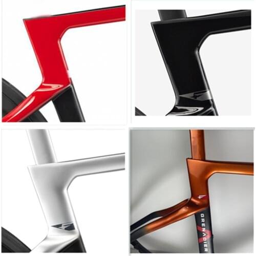 Carbon Bicycle Frames team F Frame 1K Glossy Carbon Road Bike Framesset with Fork Seatpost Clamp Headset + Handlebar