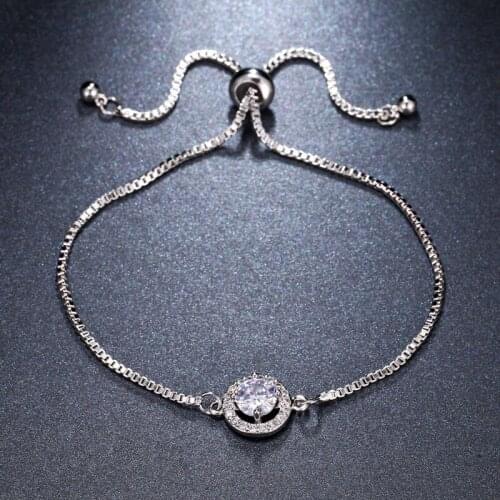 Bettyue Brand Simple Fashion Gorgeous Glittering Chain Link Bracelet for Women AAA Zircon Crystal Jewelry Wedding Party Gift