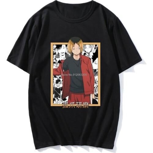 Haikyuu Anime Kozume Kenma Nekoma Manga Tshirt Short Sleeve Male Creativity T-shirt Oversize Tees Unisex Lounge Wear T Shirt