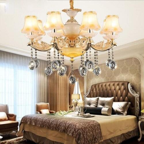 Living room crystal chandeliers European chandeliers hotel restaurants home bedrooms LED living room lighting fixture led lamps