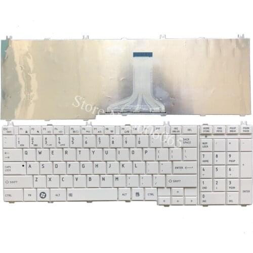 NEW US keyboard For toshiba Satellite C655 C650 C655D C660 L650 L655 L670 L675 L750 L755 US White laptop keyboard