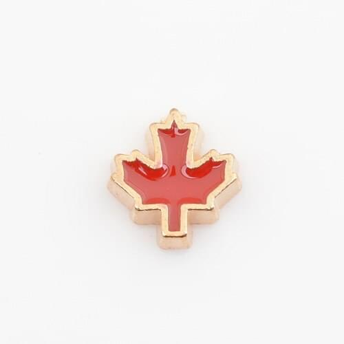 Maple leaf, Floating charms,Fit floating charm lockets, FC1024