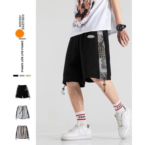 Summer casual shorts for men 2021 new streetwear patchwork male shorts prinitng cotton beach mens shorts