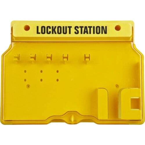 Lockey 4-Lock Lockout Station Plastic PC Customized Factory Safety Lock out with Cover