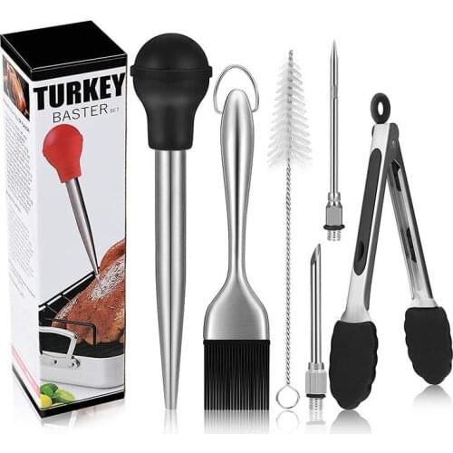 Turkey Baster Oil Dropper Cooking Turkey Chicken Oil Dropper BBQ Food Flavour Baster Syringe Tube Pump Pipe Kitchen BBQ Tools