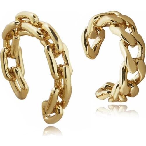 Fashion Retro Punk Chain Ear Clips Do Not Punch or Punch Popular Ladies Earrings Wedding Rock Hip Hop Party Jewelry Gifts