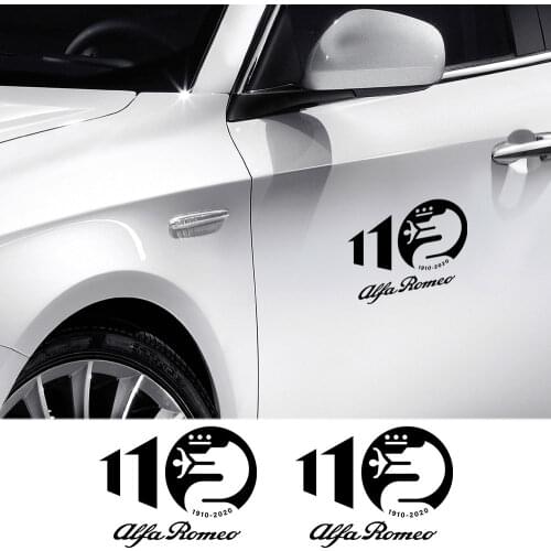 Car Stickers 110th Anniversary For Alfa Romeo 159 147 Giulietta Stelvio 4C MITO 156 Giulia Sportiva Accessories Vinyl Decals