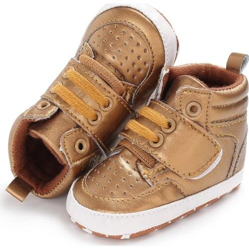 0-18M Brand New Newborn Baby Boy Girl Soft Sole Crib Shoes Warm Boots Anti-slip Sneaker PU Breathable Solid First Walkers