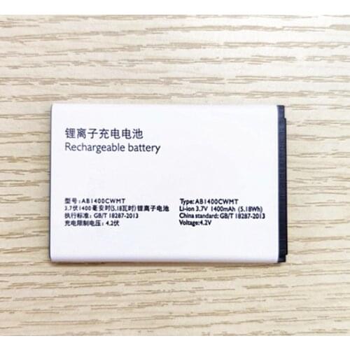 New AB1400CWMT Rechargeable Li-ion Polymer Battery For PHILIPS E160 E180 E350 cell phone battery 1400mAh