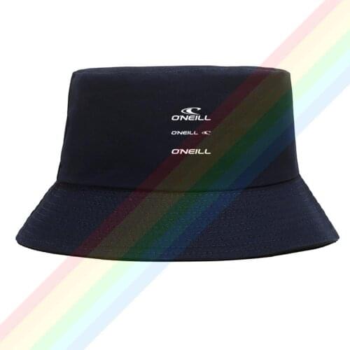 ONeil Three Lines Of White Logo Flat Top Breathable Bucket Hats Unisex Summer Printing Fishermans Hat