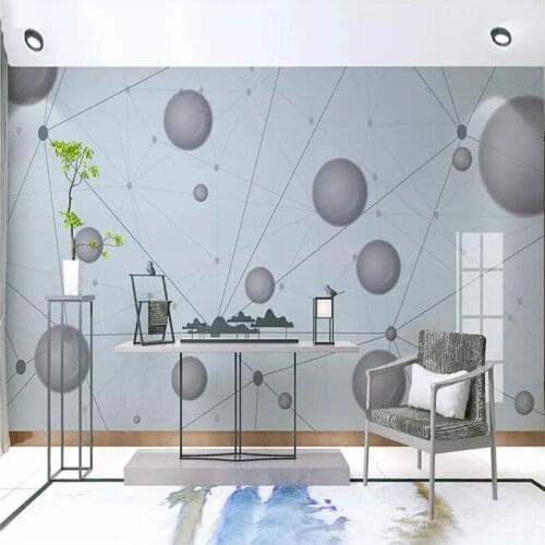 Simple stereo ball geometric background wall professional production mural factory wallpaper wholesale wallpaper (to map custom)