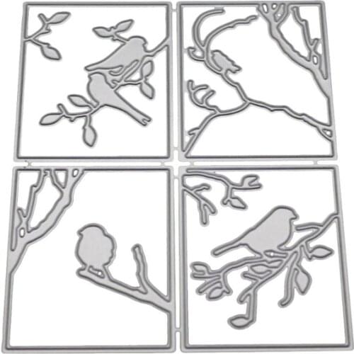 Birds on Branch Metal Cutting Dies Stencil Scrapbooking DIY Album Stamp Paper Card Embossing Decor Craft