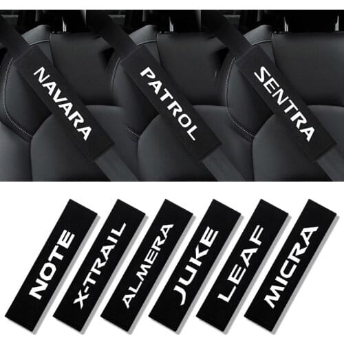 Car styling Car Seat belt cover fit for Nissan Note Juke Sentra Patrol Navara Micra Leaf Almera X-trail accessories Car-styling